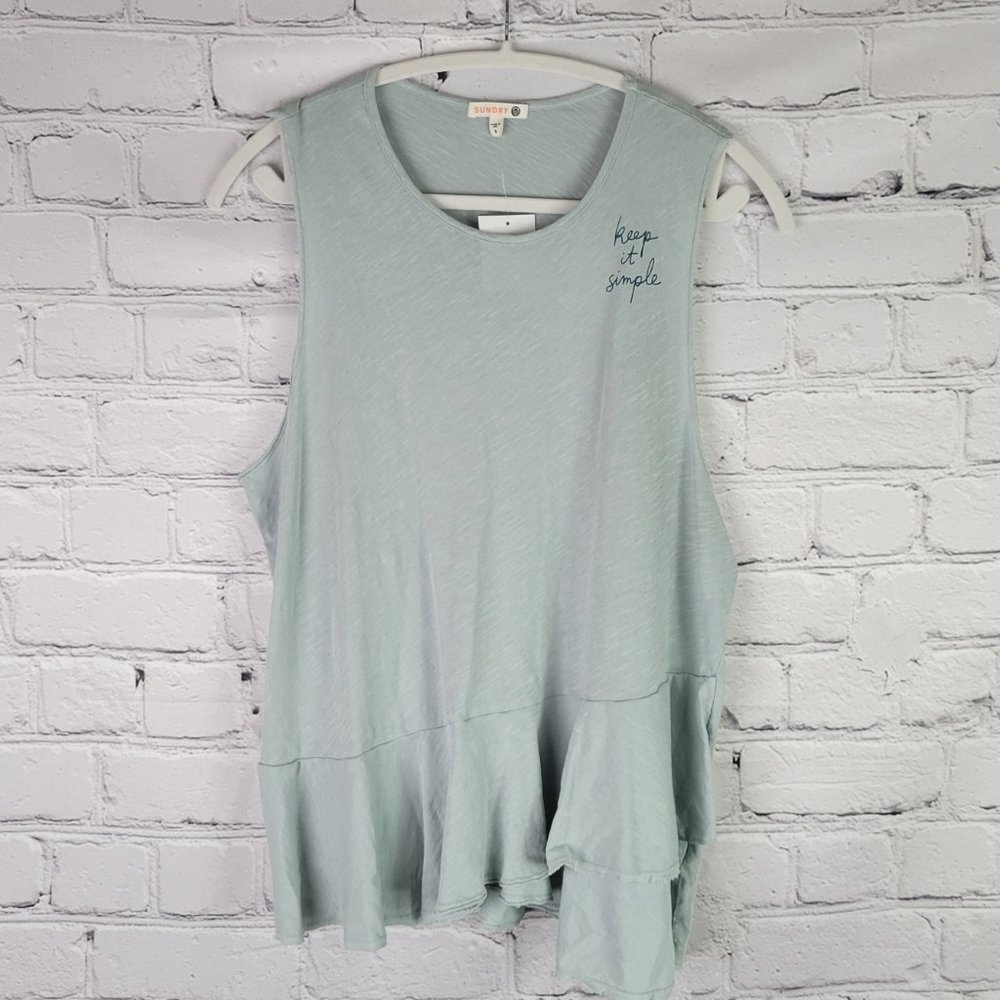 NWT SUNDRY "Keep It Simple" Peplum Tank Top
